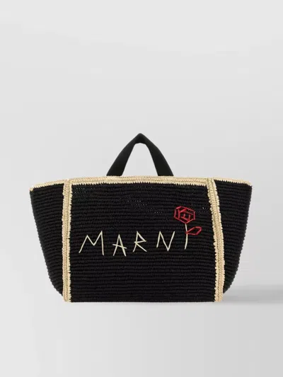 Marni Raffia Shopping Bag Woven Texture