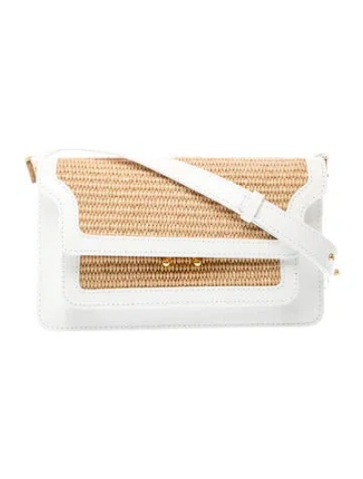 Pre-owned Marni Raffia Shoulder Bag In Neutrals