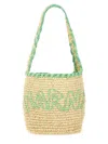 Marni Small Nassa Bag In Green Natural Raffia