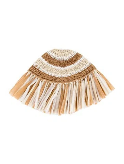 Pre-owned Marni Raffia Sun Hat In Neutral