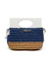 Marni Raffia Tote Bag In Blue