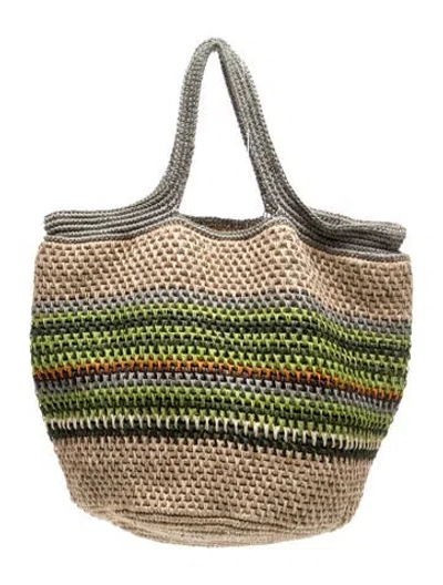 Pre-owned Marni Raffia Tote In Multi