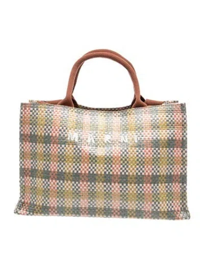 Pre-owned Marni Raffia Tote In Multicolor