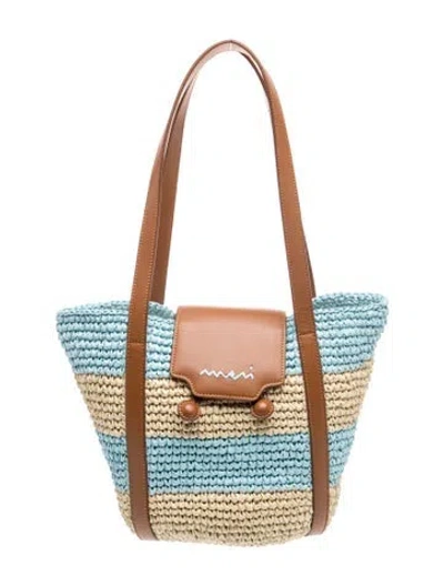 Pre-owned Marni Raffia Tote In Neutrals