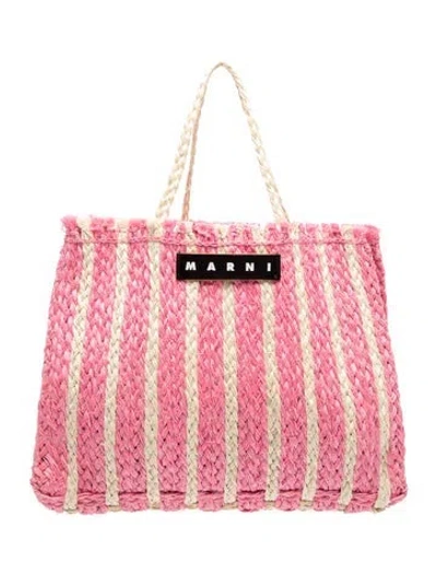 Pre-owned Marni Raffia Tote In Pink