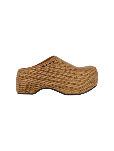 MARNI RAFFIA WEDGES "CHUNKY"