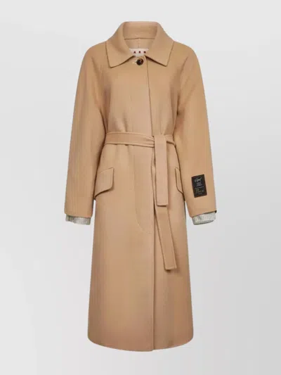MARNI RAGLAN SLEEVES BELTED COAT