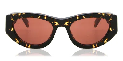 Marni Rainbow Mountains Havana Rossa Vgo Women's Sunglasses Tortoiseshell Size 52 In Brown