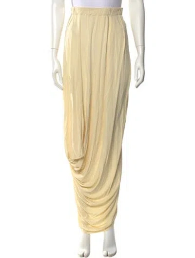 Pre-owned Marni Raw-edge Trim Long Skirt In Neutral