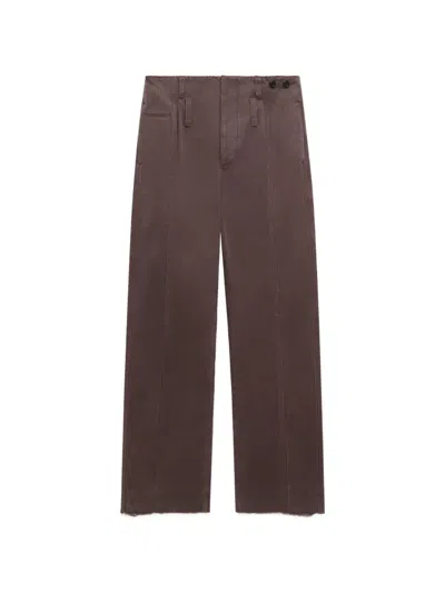 Marni Raw-edge Trousers In Brown