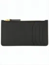 Marni Rectangular Calf Leather Wallet With Gold-tone Zipper In Black