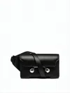 Marni Rectangular Crossbody Bag In Smooth Calf Leather In Black