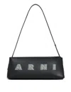 Marni Rectangular Shoulder Bag With Gold-tone Hardware In Black