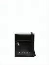 Marni Rectangular Structured Crossbody Bag With Textured Finish In Black