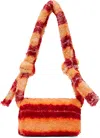 Marni Small Prisma Terry-cloth Bag In Zo548 Red/chili/ligh