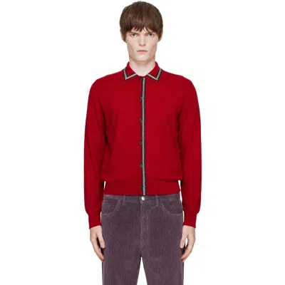 Marni Red Cashmere Cardigan