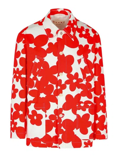 MARNI RED COTTON JACKET