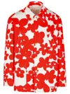 Marni Cotton Jacket With Collared Neck And Floral Pattern