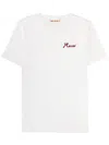 Marni Cotton Logo-print Short-sleeve T-shirt In White