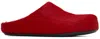 Marni Red Fussbett Sabot Slip-on Loafers In 00r66 Red