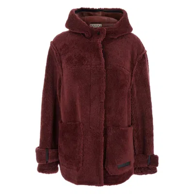 MARNI MARNI RED JACKETS - FAUX FUR & SHEARLING JACKETS WOMEN