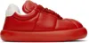 Marni Red Leather Bigfoot 2.0 Sneakers In 00r63 Crimson