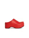 Marni Slide With Chunky Clog In Red Leather