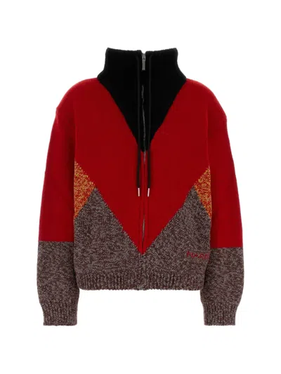 Marni Wool-cashmere Colorblock Jacket In Multi