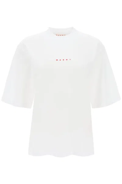 Marni Regular Chest Logo T-shirt In White