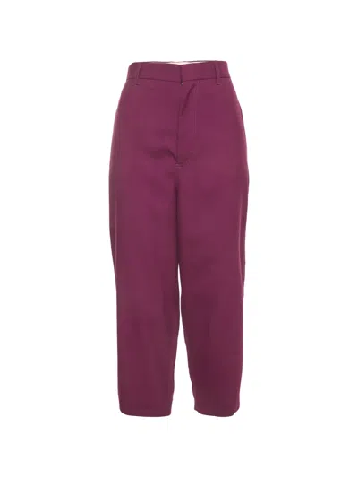 Pre-owned Marni Regular-fit Trousers In Purple