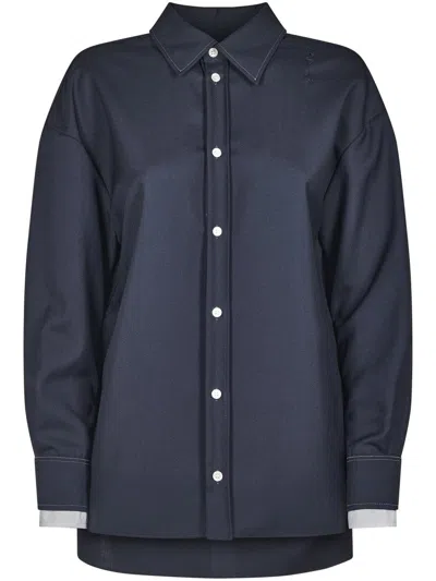 Marni Relaxed Fit Black Shirt In Blue