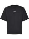 Marni Crewneck Short Sleeve T-shirt With Relaxed Fit In Black