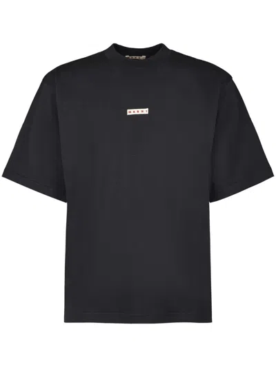 MARNI RELAXED-FIT BLACK T-SHIRT