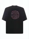 Marni Relaxed Fit Black T-shirt With Bold Graphic Print In Black