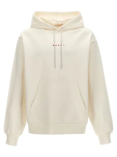 MARNI RELAXED-FIT COTTON HOODIE WITH LOGO PRINT