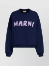 MARNI RELAXED FIT CREWNECK SWEATER WITH RIBBED TRIMS