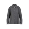 Marni Long-sleeved Wool Shirt In Grey