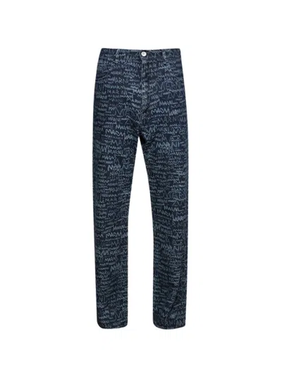Marni Relaxed Fit Jeans With Unique All-over Print