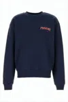 Marni Navy Logo Patch Sweatshirt In Blue