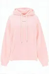 Marni Relaxed Fit Pink Hoodie With Adjustable Drawstring And Kangaroo Pocket In Pink