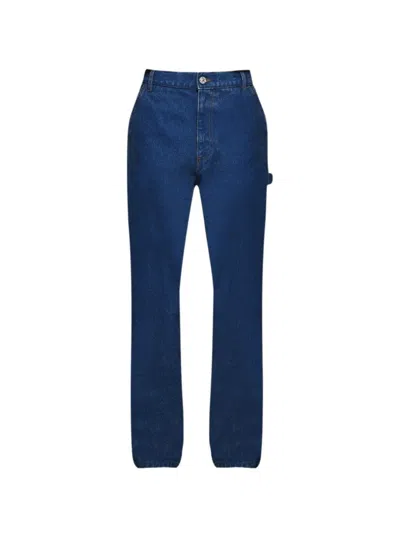Marni Relaxed Fit Straight Leg Cargo Pants With Functional Pockets In Blue