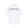 Marni Crew Neck Graphic Print Short Sleeves T-shirt In White