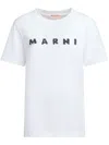 Marni Classic Short-sleeve T-shirt With Scribbled Logo In White