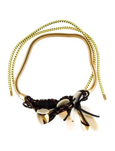 Pre-owned Marni Resin & Rope Collar Necklace, 24" In Multi