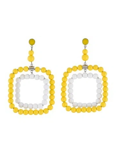 Pre-owned Marni Resin Bead Drop Earrings In Multi