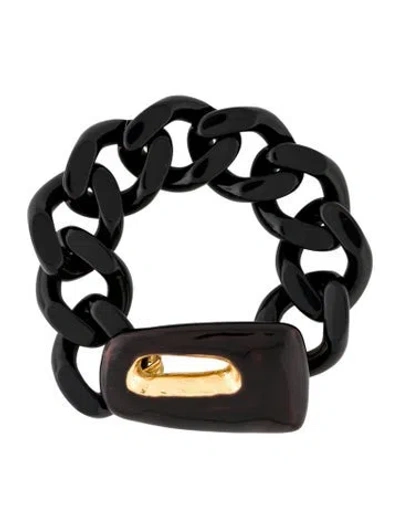 Pre-owned Marni Resin Chunky Chain Link Bracelet, 6" In Black