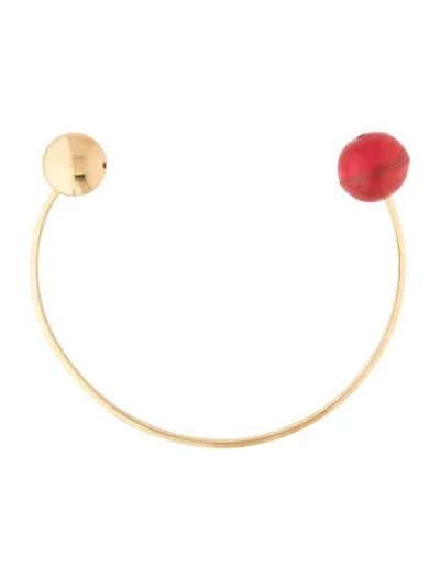Pre-owned Marni Resin Collar Necklace, 14" In Red