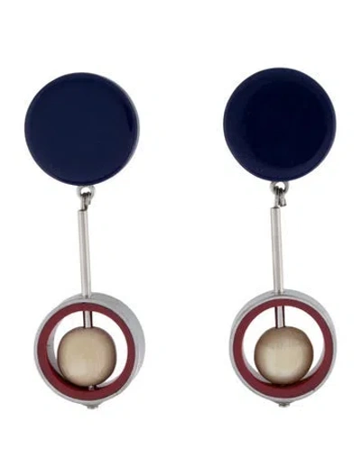 Pre-owned Marni Resin Drop Earrings In Multi