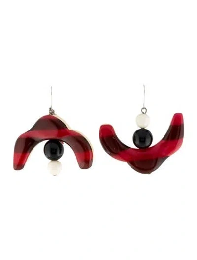 Pre-owned Marni Resin Drop Earrings In Multi