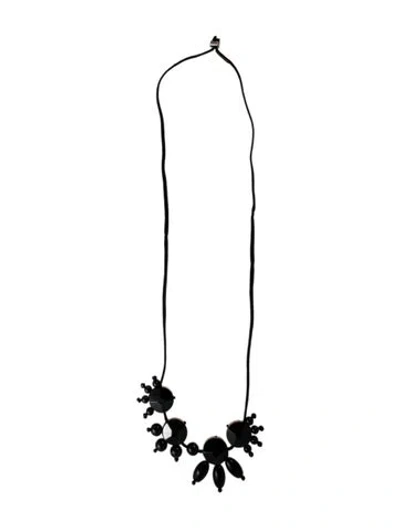 Pre-owned Marni Resin, Wood & Cotton Collar Necklace, 52" In Multi